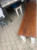 Eiken banken, Huis en Inrichting, Ophalen, Minder dan 50 cm, Gebruikt, 100 tot 150 cm