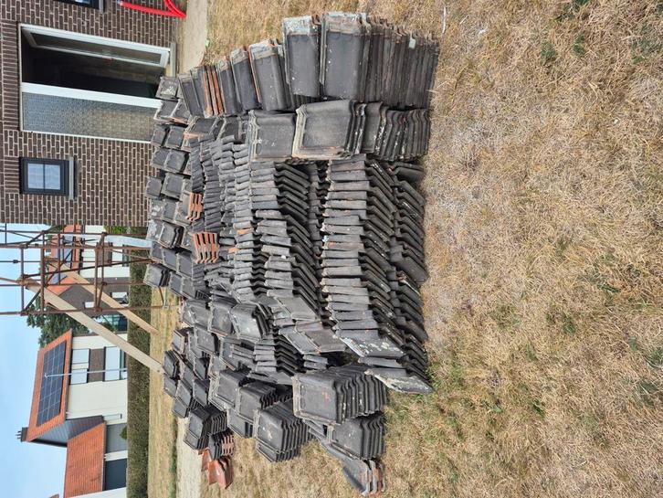 Dakpan, Sterreberg, stormpan 44 mat zwart, Doe-het-zelf en Bouw, Dakpannen en Dakbedekking, Gebruikt, Dakpannen, Zwart, Ophalen