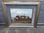 Huile sur panneau village signe Louis henno, Antiek en Kunst, Ophalen of Verzenden