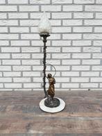 Antieke bronzen lamp CH Levy, Ophalen of Verzenden