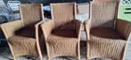 Rieten stoelen set van 4, Huis en Inrichting, Stoelen, Ophalen, Gebruikt, Riet of Rotan