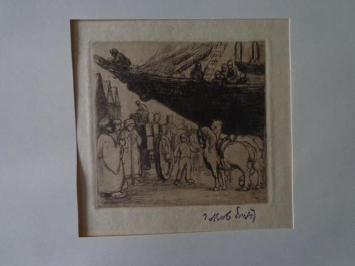 originele ets Jakob Smits De Rede gesigneerd, Antiek en Kunst, Kunst | Etsen en Gravures, Ophalen