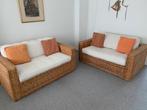 2 rotan zetels, Huis en Inrichting, Zetels | Zetels, Ophalen, Rechte bank, Minder dan 150 cm, Riet of Rotan