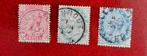 1884 Koning Leopold II, 3 zegels, serie, fraai, gestempeld, Staatshoofden, Ophalen of Verzenden, Gestempeld, Gestempeld