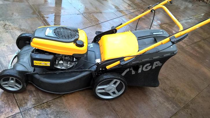 Stiga Grasmaaier, Tuin en Terras, Grasmaaiers, Gebruikt, Benzine-grasmaaier, 50 cm of meer, Cirkelmaaier, Opvangbak, Ophalen