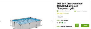 zwembad exit toys 3900l water 3x2x0.65 beschikbaar voor biedingen