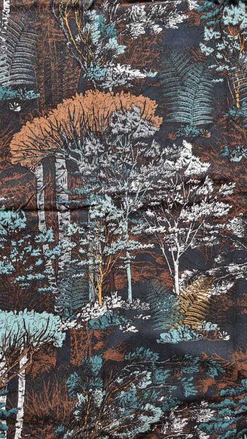 Viscose Rayon See you at six Winter wood, Hobby en Vrije tijd, Stoffen en Lappen, Nieuw, 120 cm of meer, 200 cm of meer, Groen