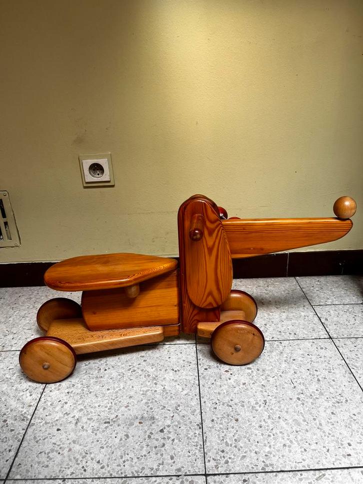 Houten loopfietsje Tecket hond., Kinderen en Baby's, Speelgoed | Buiten | Voertuigen en Loopfietsen, Zo goed als nieuw, Loopfiets