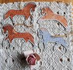 4 Kartonnen kerstboom hangers paarden KERST, Gebruikt, -, -, Ophalen of Verzenden