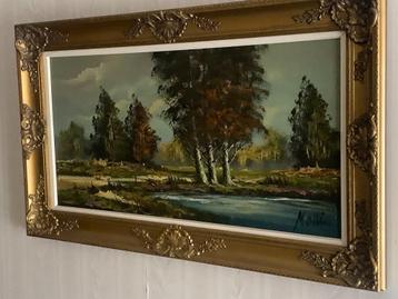 schilderij olieverf - Duitse schilder Mollin Karl beschikbaar voor biedingen