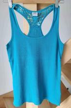Top met gehaakt stuk op de rug. Esprit. Medium. Fijne ribbel, Kleding | Dames, Topjes, Maat 38/40 (M), Blauw, Ophalen of Verzenden