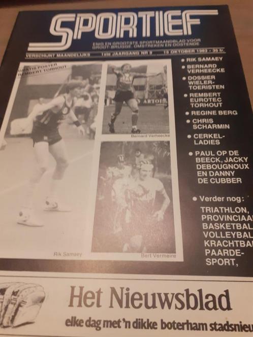 Sportief Oktober 1983 1ste jaargang nr 9, Sports & Fitness, Cyclisme, Comme neuf, Enlèvement ou Envoi