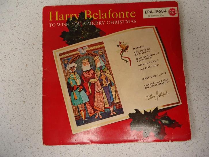 Single "Harry Belafonte" To Wish You A Merry Christmas., Cd's en Dvd's, Vinyl Singles, Gebruikt, Single, Overige genres, 7 inch