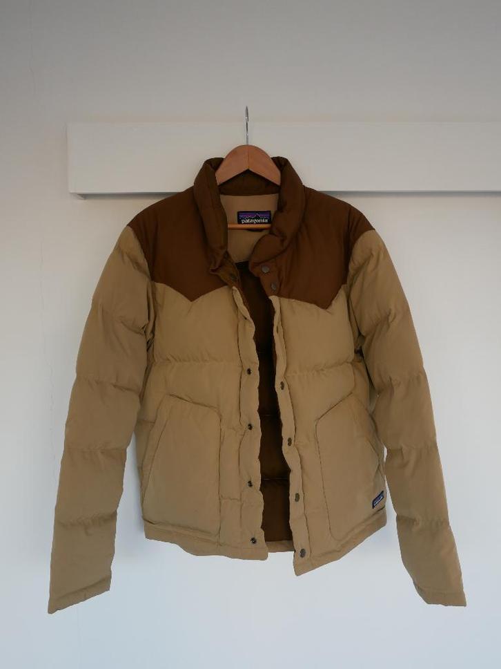Donsjack Patagonia, Kleding | Heren, Jassen | Winter, Gedragen, Maat 48/50 (M), Beige, Ophalen of Verzenden