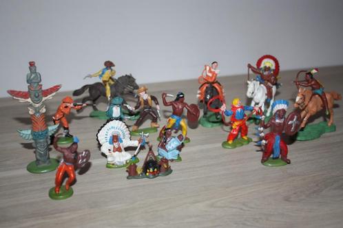 Britains , originele plastic cowboys en indianen.15 stuks, Kinderen en Baby's, Speelgoed | Actiefiguren, Gebruikt, Ophalen of Verzenden