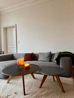 BOLIA design salontafels set v 2 massief hout & donker blad, Enlèvement, Comme neuf