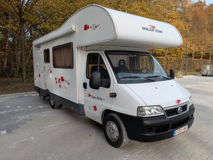 Camper Roller Team op Fiat 2.8 jtd prima staat, Caravans en Kamperen, Mobilhomes, Particulier, meer dan 6, Alkoof, Fiat, Fiat