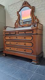 Frans badkamermeubel, baby commode ladekast marmer & spiegel, Ophalen of Verzenden