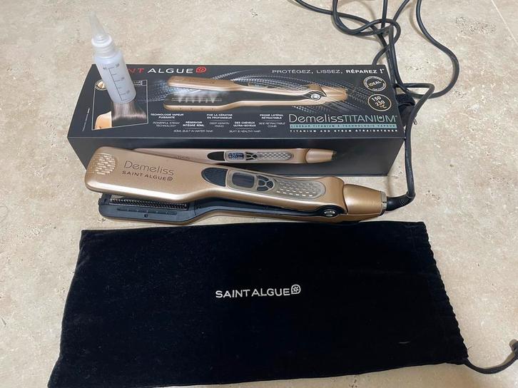 Demeliss SAINT ALGUE - Lisseur Vapeur TITANIUM, Handtassen en Accessoires, Uiterlijk | Haarverzorging, Zo goed als nieuw, Ophalen