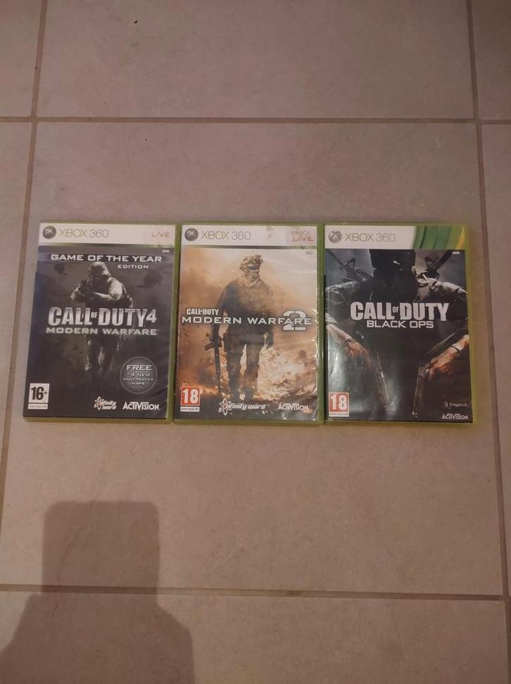 Xbox 360 Call of Duty 4 + Modern Warfare 2 + Black Ops, Games en Spelcomputers, Games | Xbox 360, Zo goed als nieuw, Ophalen of Verzenden