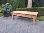 Volledig massief eiken salontafel. Geluchtgomd., Ophalen of Verzenden, Zo goed als nieuw