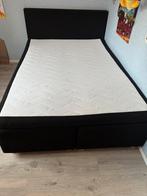 Boxspring 140x200, Huis en Inrichting, Slaapkamer | Boxsprings, Ophalen, Gebruikt, Bruin, Tweepersoons
