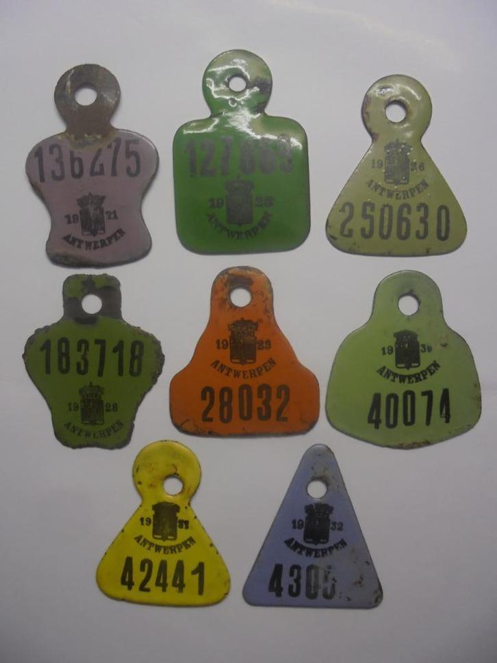 vieux plaques de vélo émaillées d' Anvers plaque fiscale, Antiquités & Art, Antiquités | Email, Enlèvement ou Envoi