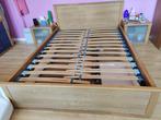 Cadre lit et tables de nuit (Ikea), Ophalen, Gebruikt, Bruin, Tweepersoons