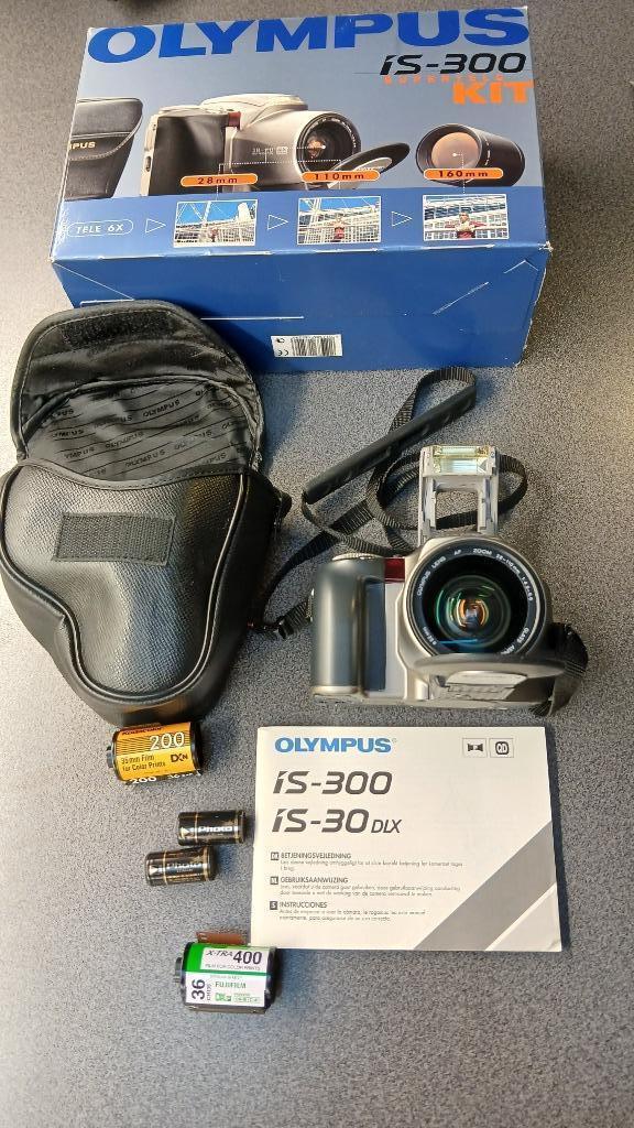 fototoestel Olympus IS-300+draagtas+2 filmrollen+2batterijen, Audio, Tv en Foto, Fotocamera's Analoog, Zo goed als nieuw, Olympus