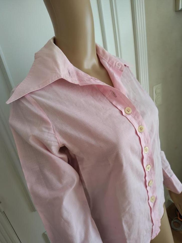roze vintage blouse, Kleding | Dames, Blouses en Tunieken, Maat 36 (S), Roze, Verzenden