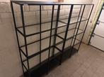 2 x Étagères IKEA VITTSJÖ noir / verre – 100x175 cm, Huis en Inrichting, Ophalen, Zo goed als nieuw
