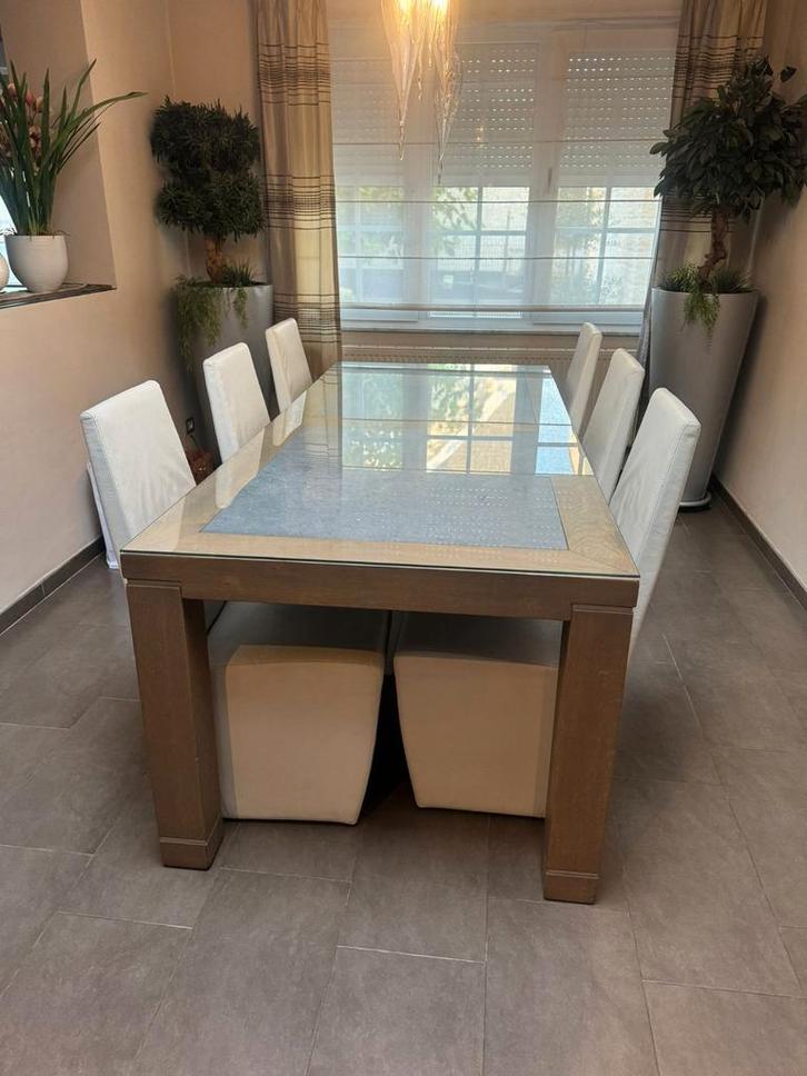 EETTAFEL MET STOELEN, Huis en Inrichting, Complete eetkamers, Zo goed als nieuw, Ophalen