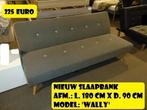 MMI Slaapbank Direct Leverbaar NIEUW Grijs stof +Levering, Nieuw, 190 cm of minder, Grijs, 90 cm