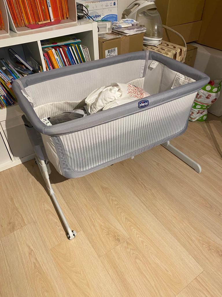 Chicco Next2me Air - Stone, Kinderen en Baby's, Babywiegjes en Ledikanten, Zo goed als nieuw, Wieg, Ophalen