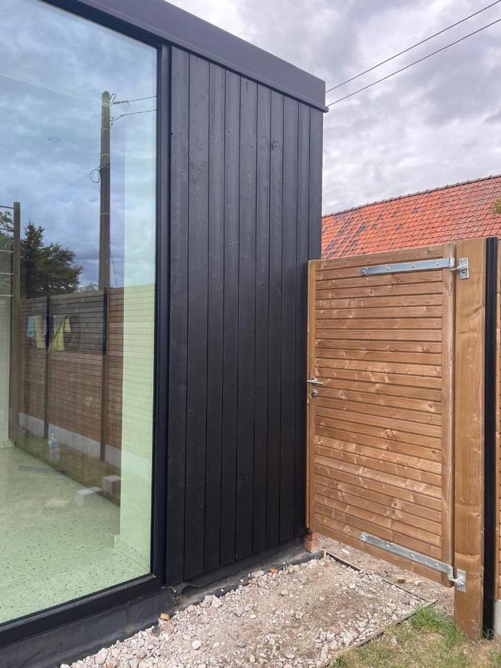 Gevelbekleding thermowood zwart Z-profiel (prijs per lm), Doe-het-zelf en Bouw, Hout en Planken, Nieuw, Plank, Overige houtsoorten