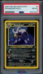 Houndoom Holo PSA 8 - 4/75 - Neo Discovery 2001, Foil, Losse kaart, Zo goed als nieuw, Verzenden