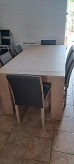 Eiken eetkamerset, Huis en Inrichting, Ophalen, Zo goed als nieuw, 8 stoelen of meer