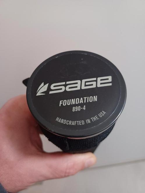 SAGE foundation #8  9voet 4delen in hele goede staat, Watersport en Boten, Hengelsport | Vliegvissen, Zo goed als nieuw, Ophalen