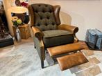 CHESTERFIELD RELAX FAUTEUIL GROEN STOF WINDSOR HARRIS TWEED, Ophalen of Verzenden, Nieuw, Stof