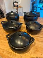 Black pottery 5 st, Huis en Inrichting, Keuken | Potten en Pannen, Ophalen, Zo goed als nieuw