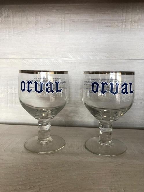 86/ TRES RARE 2 Verres Orval Sheraton en Anglais, Verzamelen, Glas en Drinkglazen, Zo goed als nieuw, Bierglas, Ophalen of Verzenden