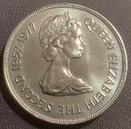 Herdenkingsmunt v/h zilveren jubileum van kon. Elizabeth II, Postzegels en Munten, Ophalen of Verzenden, Losse munt