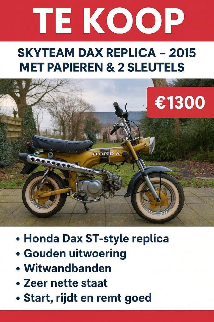 Dax Replica 2015 - Avec papiers - 1300€, Motos, Modes d'emploi & Notices d'utilisation, Enlèvement