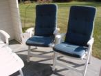 3 tuinstoelen verstelbaar-opplooibaar MET dikke kussens, Tuin en Terras, Ophalen, Gebruikt, Kunststof, Verstelbaar