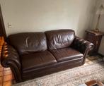 Vintage Chesterfield 3 zit lederen zetel, Huis en Inrichting, Zetels | Zetels, Ophalen, Gebruikt