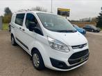 Ford Transit Custom 2.2TD Double Cabine ** 7000€ netto **, Auto's, Bestelwagens en Lichte vracht, Euro 5, Stof, Wit, Bedrijf