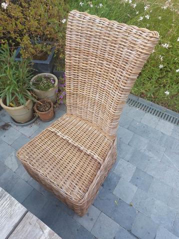 2 rieten tuinstoelen in bijna nieuwstaat beschikbaar voor biedingen