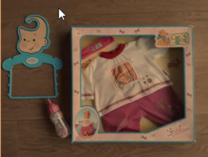 Poppekleedjes Zapf Creation (NIEUW) + papflesje + kapstokje, Kinderen en Baby's, Speelgoed | Poppen, Nieuw, Babypop, Ophalen of Verzenden