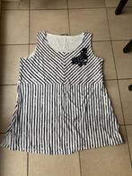 Leuke wit gestreepte korte jurk / lange top - maat 54, Kleding | Dames, Grote Maten, Ophalen of Verzenden, Zo goed als nieuw, Wit