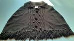zeer mooie gebreide poncho - bruin - maat 158 / 164, Kinderen en Baby's, C&A, Meisje, Trui of Vest, Ophalen of Verzenden